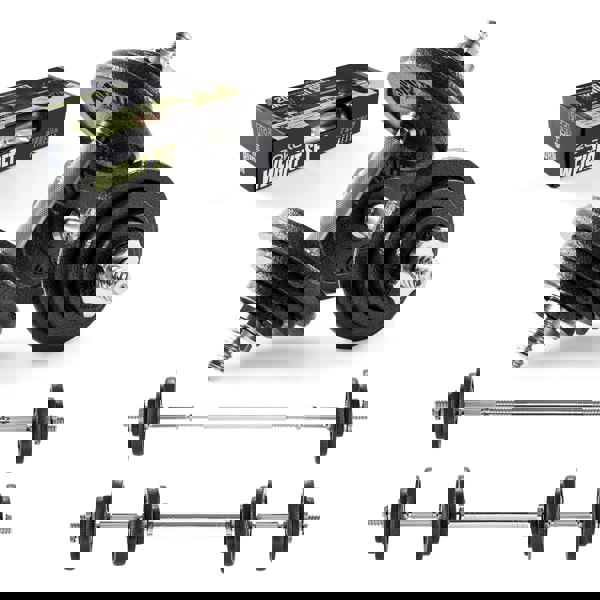 Phoenix Fitness 20KG Adjustable Dumbbell and Barbell Set - Versatile Strength Training Equipment