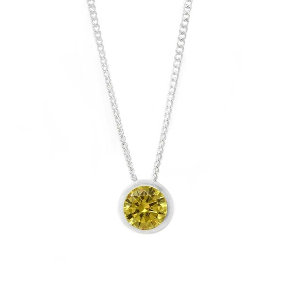 Say It With November Children's Birthstone Necklace - Sterling Silver
