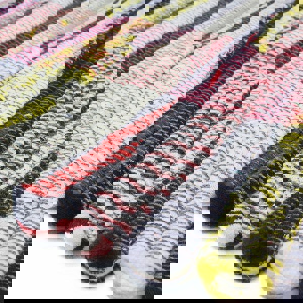 JVL Recycled Handmade Chindi Door Floor Mat 40x60cm, Multi