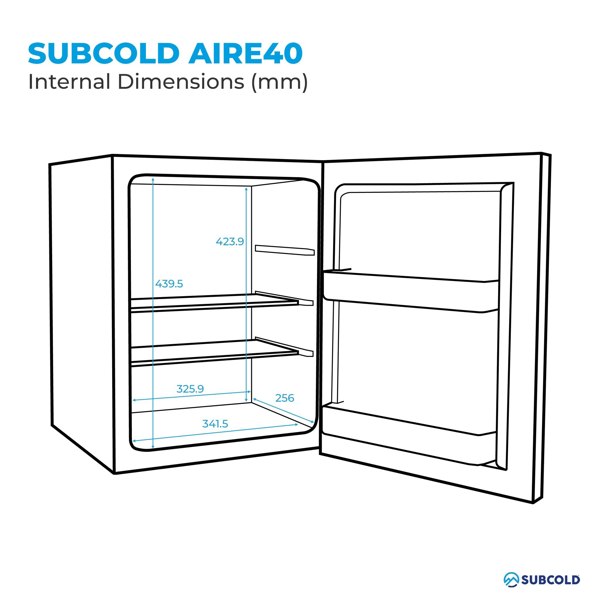 Subcold Aire40 LED Mini Fridge - Black