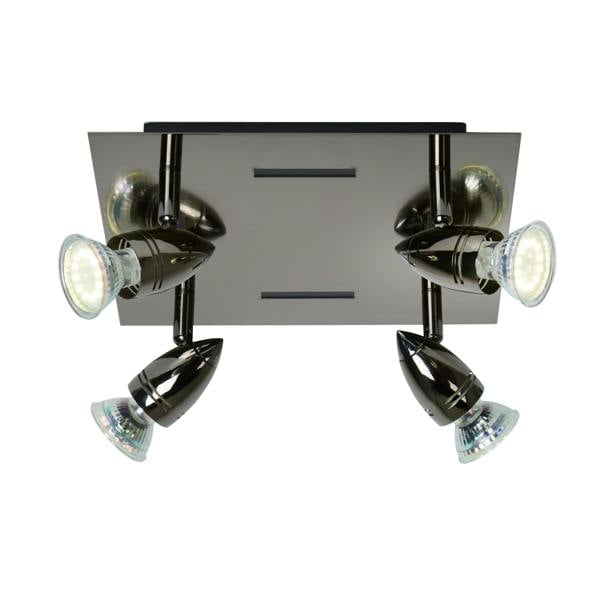 Pagazzi Lighting Clinton 4 Light Black Chrome Spotlight Ceiling Plate