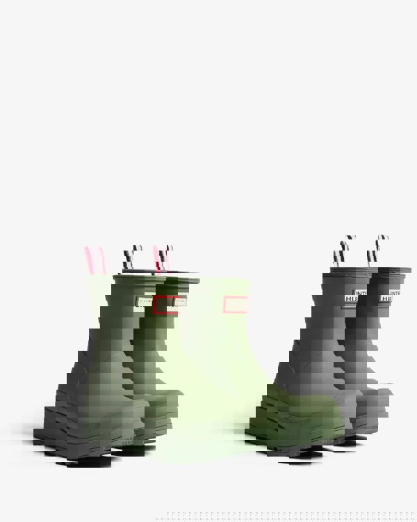 Hunter Original Play Womens Short Boots - Lichen Green - CHO - Designer Womens Short Wellies