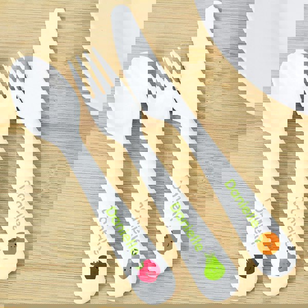 Personalised Memento Company Personalised Healthy Eating Plastic Cutlery