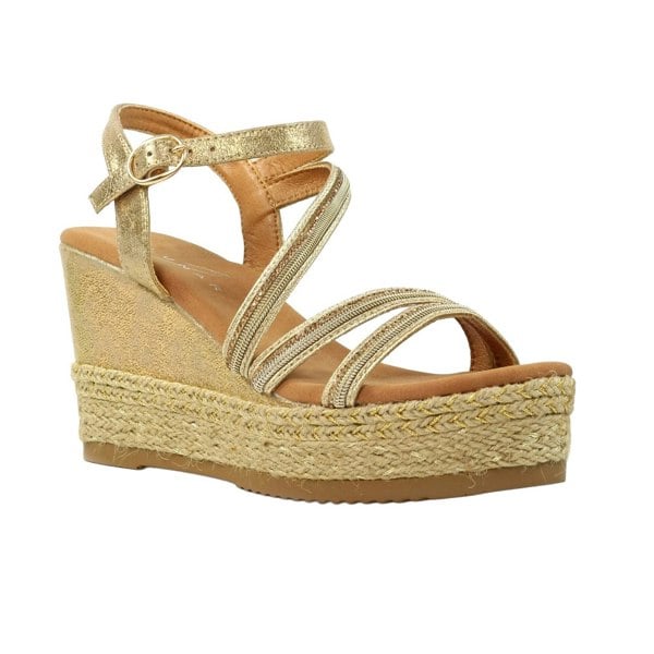 Lunar Womens/Ladies Fern Sandals - Gold