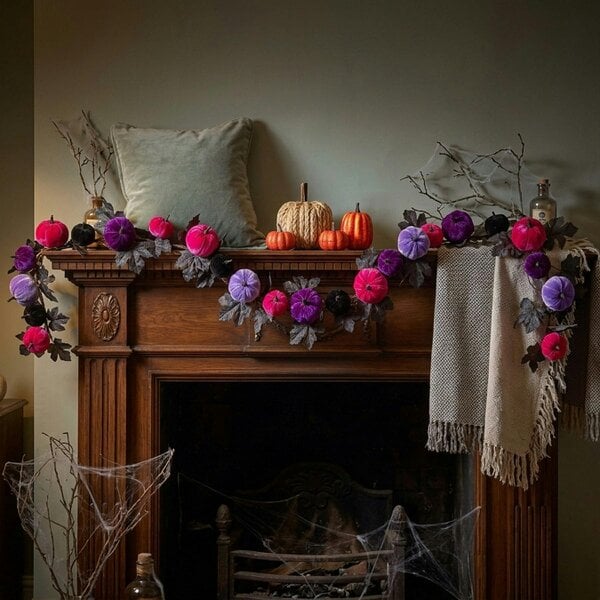 Garden Greatness Halloween Violet Pumpkin Garland