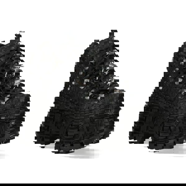 New Rock M-106WALL-C65 Black Leather Platform Ankle Boots