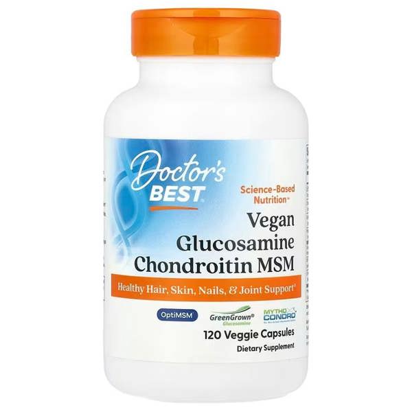 Doctor's Best Vegan Glucosamine & Chondroitin & MSM - 120 vcaps