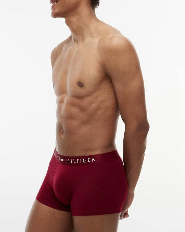 Tommy Hilfiger 3 Pack Waistband Mens Trunks - Desert Sky/White/Rouge&nbsp;