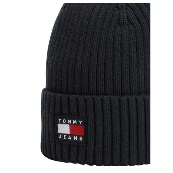 Tommy Jeans Unisex Adult Core Logo Knitted Beanie - Dark Navy - 