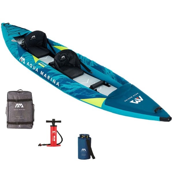Aqua Marina Steam 412 Drop-Stitch Floor Inflatable Kayak Package