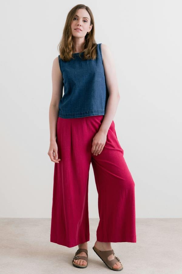 Lily & Me Cora Denim Button Back Vest
