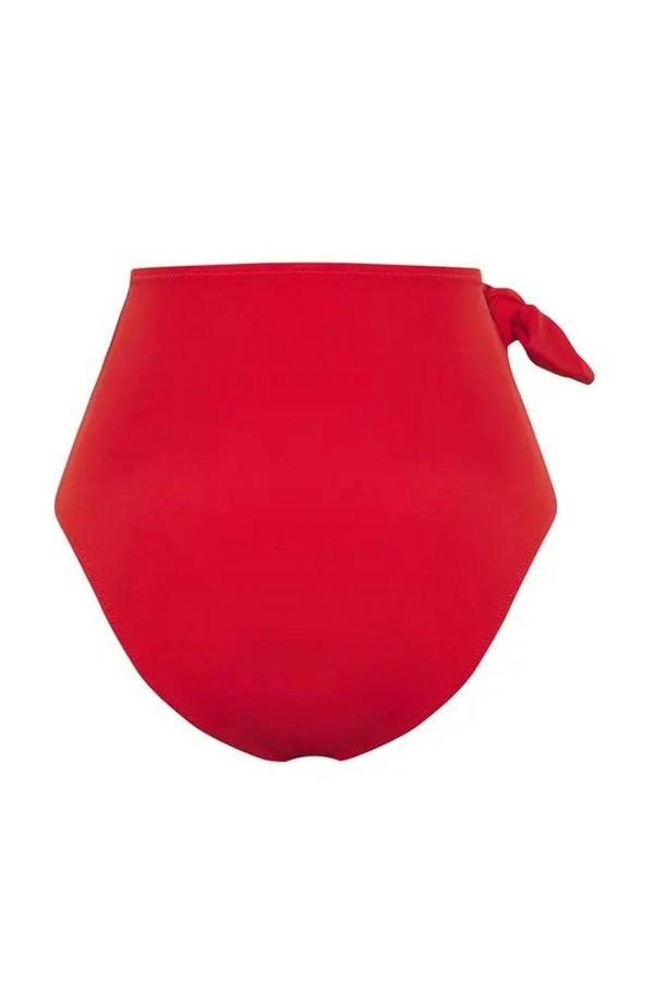WOVCOR Tie-Up Hipster High-Waisted Bikini Bottom
