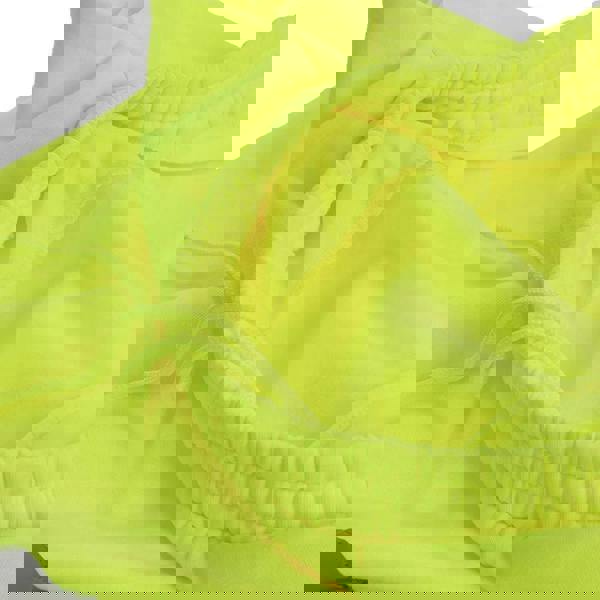 Scruffs High Visibility Mens Hi Viz Trade Workwear Trade Joggers, bright yellow hi-vis fabric with elastic waistband and drawstring for adjustable fit.