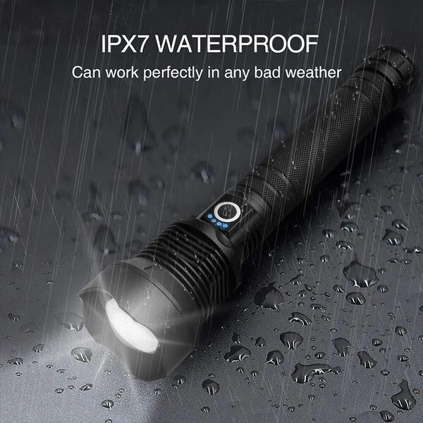 Havendro Super Bright Powerful LED Flashlight Torch P90 Light Chip Rechargeable Zoomable