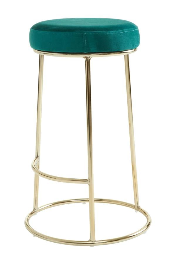 Interiors by Premier Manhattan Green Velvet Bar Stool