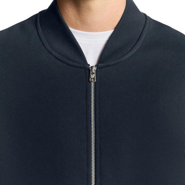 Lyle & Scott Navy Blue Half Raglan Jersey Bomber S