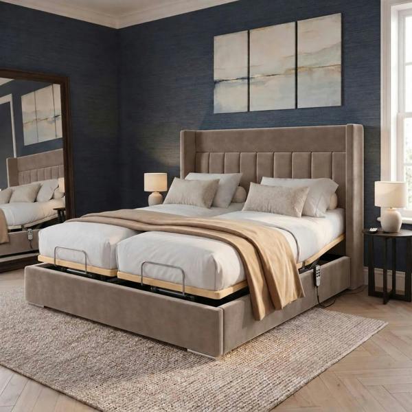 Paradise Beds Aurevia Luxury Adjustable Bed with Headboard Mattress & Drawers
