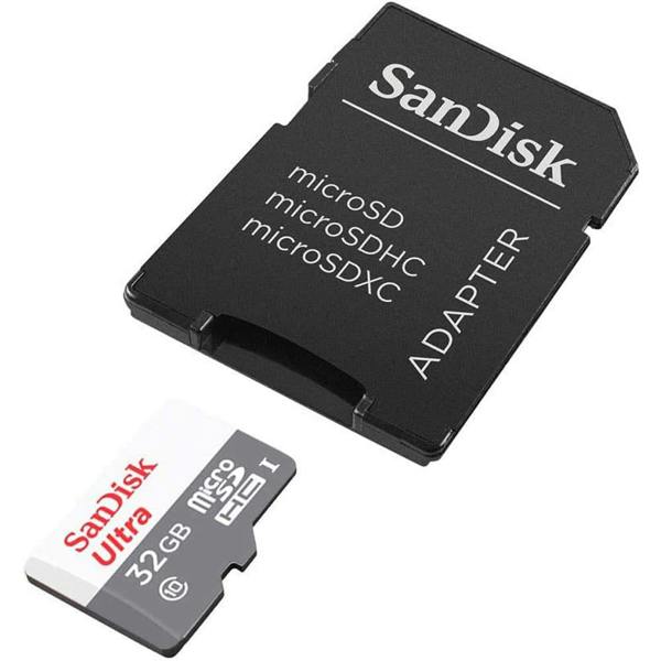 SanDisk Ultra Lite MicroSDHC Class 10 UHS-I 100MB/s Card with adapter- 32GB
