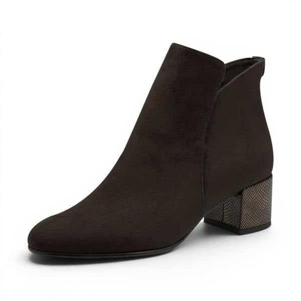 Tamaris Women's Brown Faux Heeled Ankle Boots - 25354-43