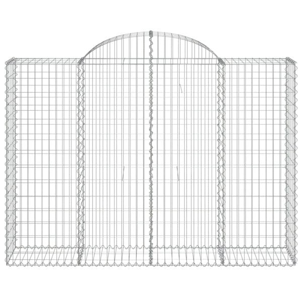 Berkfield Arched Gabion Baskets 3 pcs 200x50x140/160 cm Galvanised Iron