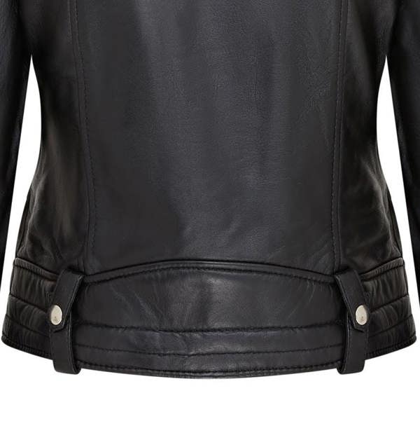 Infinity Leather Womens Black Leather Brando Jacket - Chennai