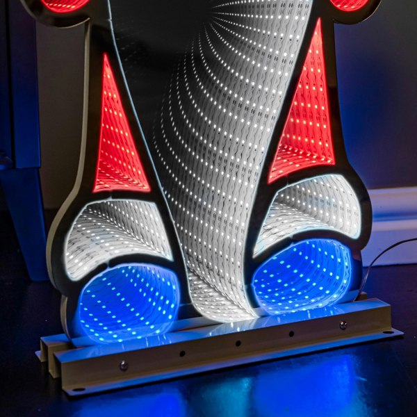 Samuel Alexander 60cm Infinity Christmas Santa on Metal Base with Multi-Coloured LEDs