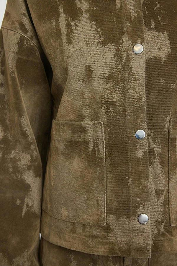 WOVCOR Suede-Look Denim Jacket