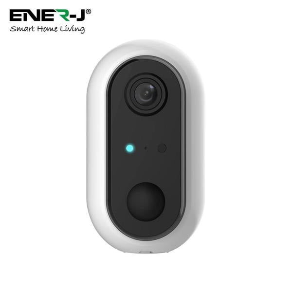 ENER-J Wireless Battery Security Camera, 1080p Smart Home CCTV Camera, PIR Motion Detection, Rechargeable, No Subscription, UK Model