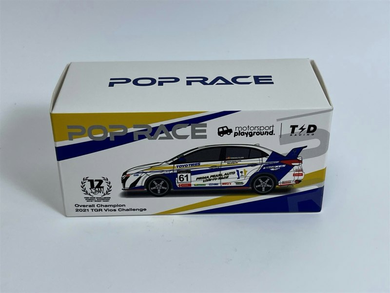 Pop Race Toyota GR Vios Malaysia Season 4 Tengku Djan #61 1:64 Scale PR640008