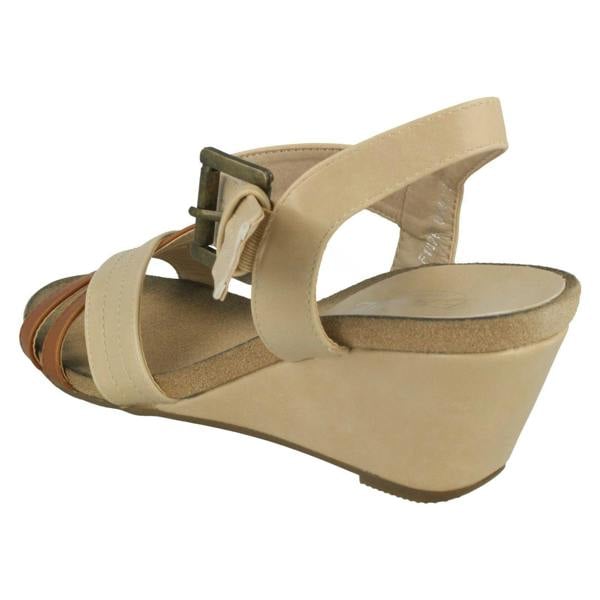 Eaze Ladies Eaze High Wedge Ankle Sandals