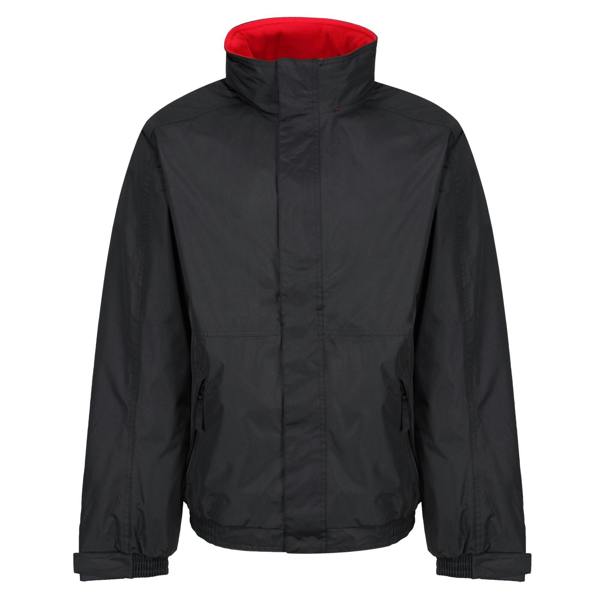 Regatta Mens Dover Waterproof Insulated Jacket - Black/Red - 