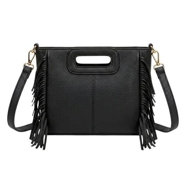 Kitise Bohemian Fringe Tassel Cutout Crossbody Shoulder Tote Bag