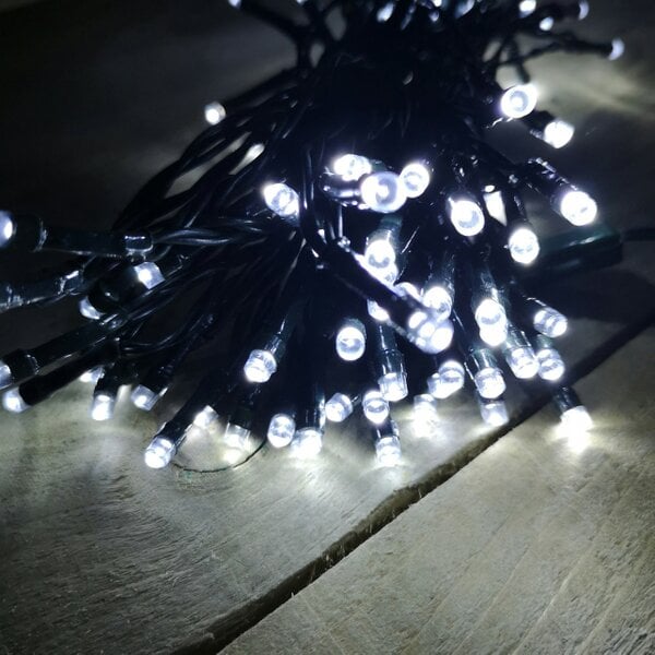 Samuel Alexander 100 LED 10m Premier Christmas Indoor Outdoor Multi Function Battery Operated String Lights with Timer in Cool White