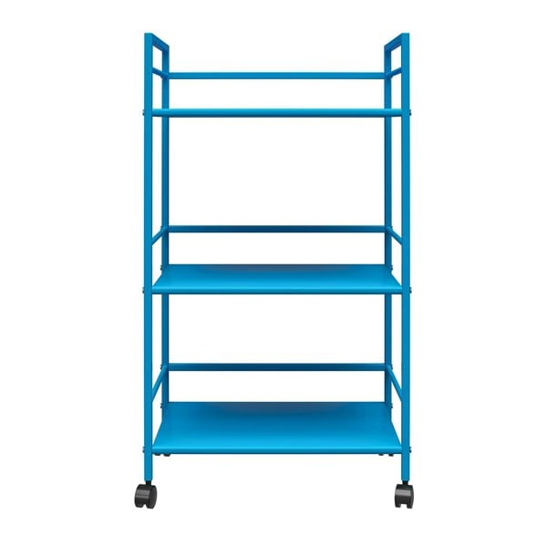 Dorel Home Novogratz Cache Metal Rolling Cart Blue