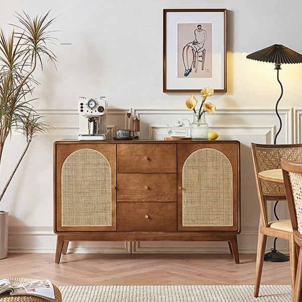 Luxander Vintage Sideboard, Walnut - ready assembled white high gloss sideboards