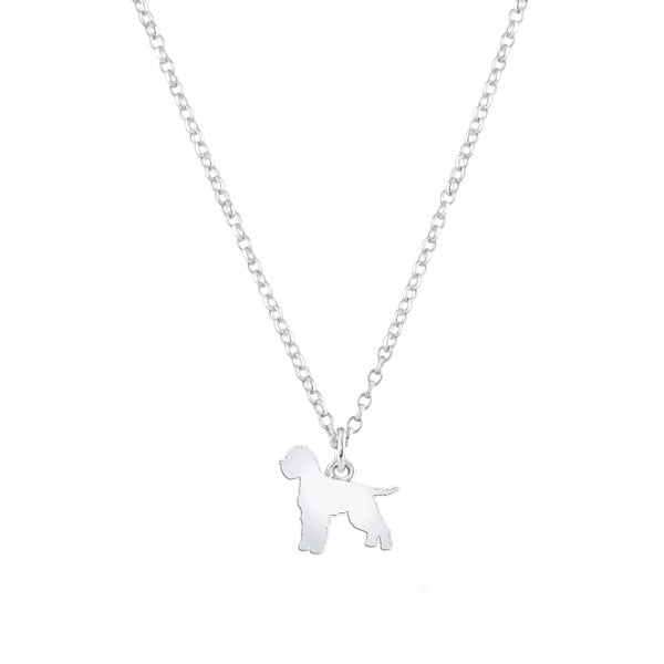 Mylee London Lagotto Romagnolo Silhouette Silver Necklace - Personalised