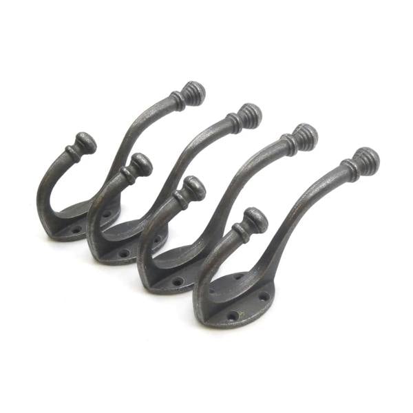 Antique Cast Iron Beehive Tipped Coat Hook  - Pack of 4 Hooks