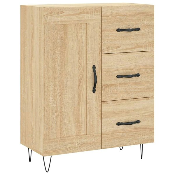 Berkfield Highboard Sonoma Oak 69.5x34x180 cm Engineered Wood