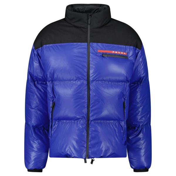 Prada Linea Rossa Re-Nylon Puffer Jacket Blue - chancefashionco
