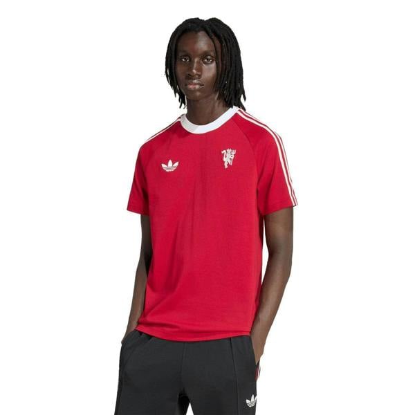 Adidas Mens Originals Manchester United FC Slim T-Shirt - Red/White - 