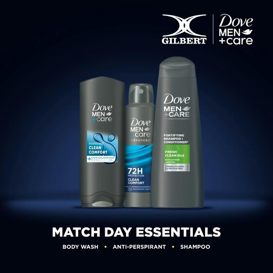 Dove Men+Care x Gilbert Rugby Ball Edition Washbag Gift Set 3 piece, Pack of 2