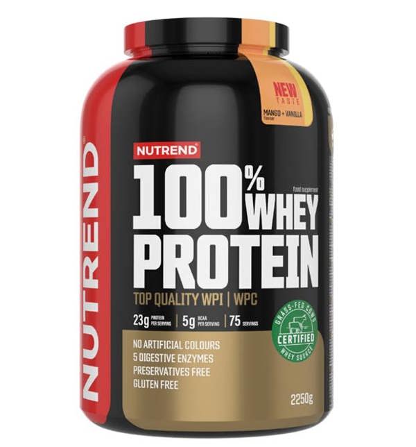 Nutrend 100% Whey Protein, Mango + Vanilla - 2250g