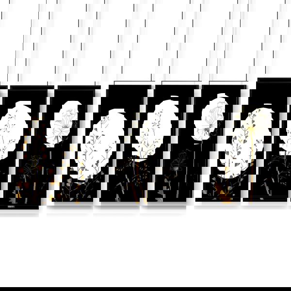 Black wall art for living room | set of 3 wall art prints