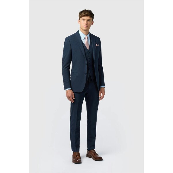 Limehaus Slim Fit Navy Stretch Jacket