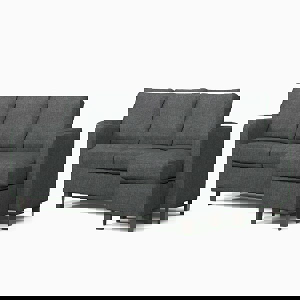 Furnishings For Less York Grey Turin Fabric 3 Seater Reversible Corner Sofa