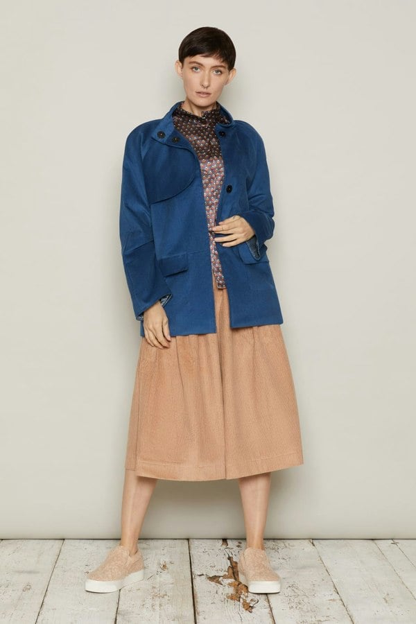 Bo Carter Orri Oversized Corduroy Jacket - Blue