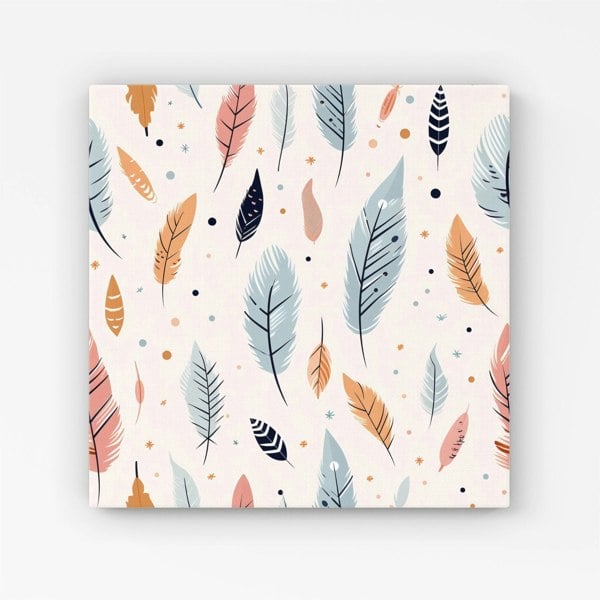 Warren Reed Pastel Feather Pattern Canvas