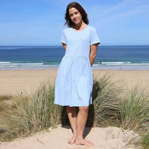 Lazy Jacks LJ524 - Ladies Tiered Dress - Sky