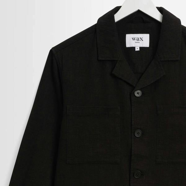 Wax London Aldred Linen Cotton Revere Overshirt
