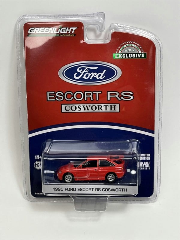 Greenlight 1995 Ford Escort RS Cosworth Red 1:64 Scale Greenlight 30380